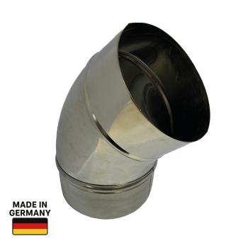 Bogen 45°  DN 100, glatt, Edelstahl 1.4301 V2A