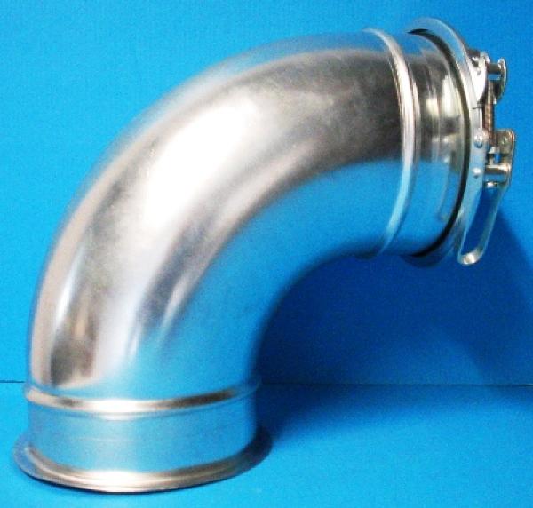 Bogen mit Bördelrand 90° DN 140