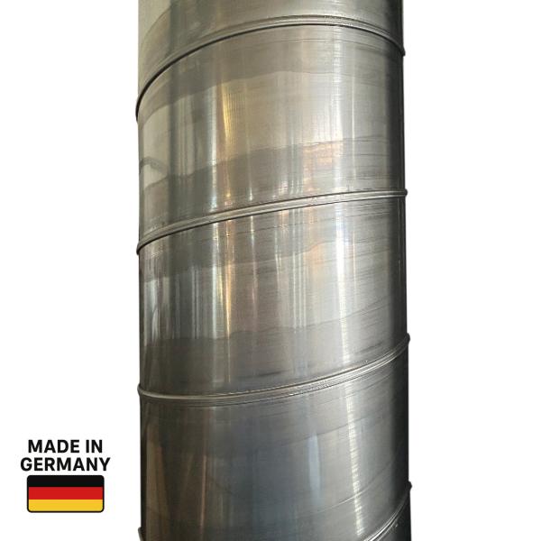 Wickelfalzrohr, Lüftungsrohr DN 200, Edelstahl 1.4301 V2A