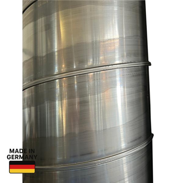 Wickelfalzrohr, Lüftungsrohr DN 250, Edelstahl 1.4301 V2A